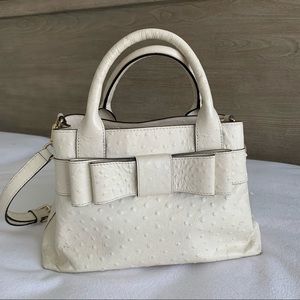 Kate Spade cream ostrich leather purse